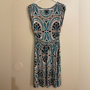 Cute Geometric Dress Size 6 Like New